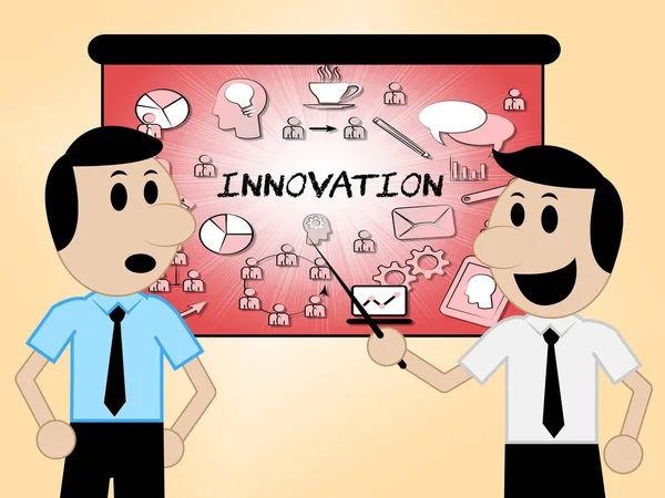 Innovation ikoner visar omorganisation Transformation 3d Illustra — Stockfoto