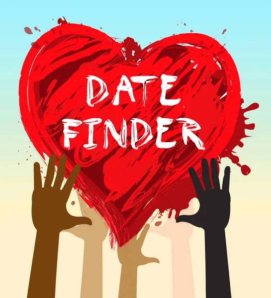 Date Finder Indicates search for Love 3d Illustration – stockfoto