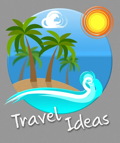 Pomysły na podróż reprezentuje planowania podróży i wybory — Zdjęcie stockowe