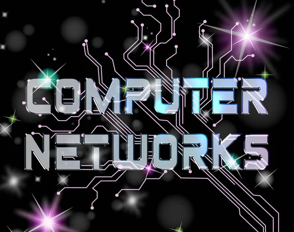 Компьютерные сети, демонстрирующие глобальные коммуникации и сети — стоковое фото