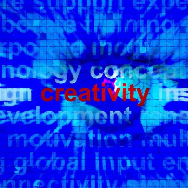 혁신적인 아이디어를 대표 하는 창의력 단어 3d 그림 — 스톡 사진