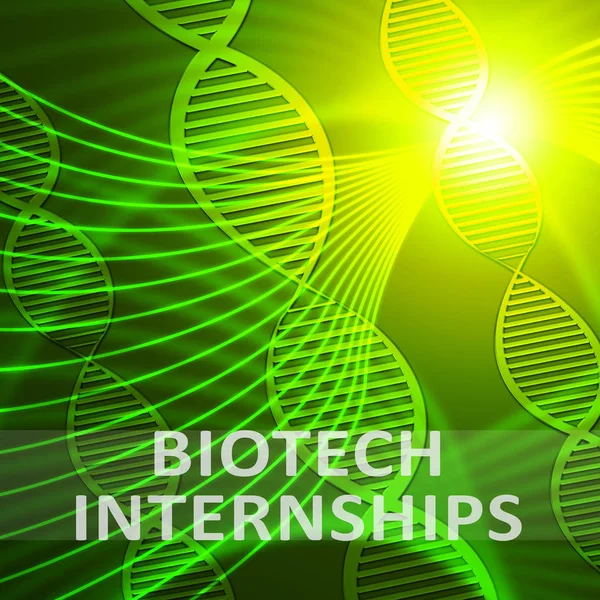 Стажировка по биотехнологиям, означающая обучение биотехнологиям 3d Illustratio — стоковое фото