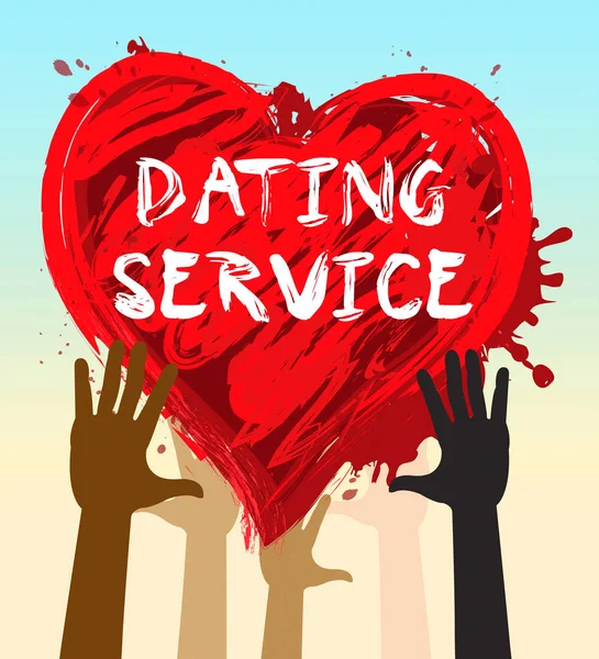 Dating Service Shows Online liefde 3d illustratie — Stockfoto