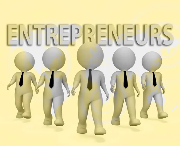 Entrepreneur Businessmen Meaning Commercial Traders 3d Rendering — Stock Photo, Image