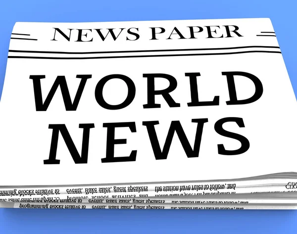 Notizie dal mondo Indicazione Newsletter Globale 3d Rendering — Foto Stock