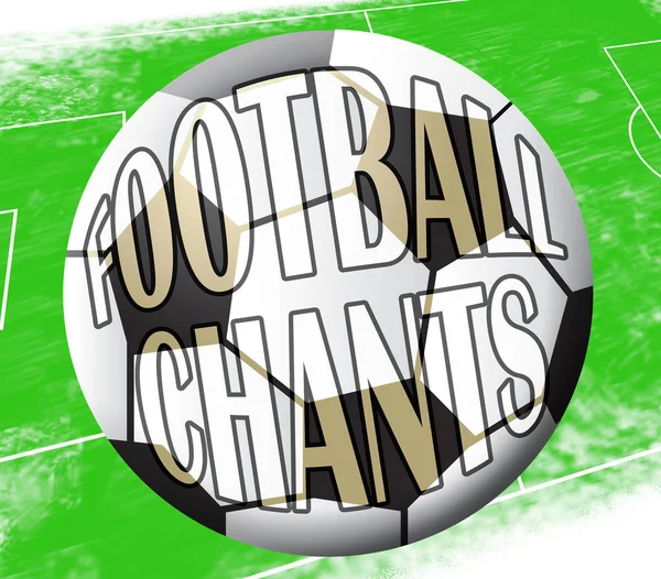 Футбольні пісні показують футбольні крики 3d ілюстрації — стокове фото
