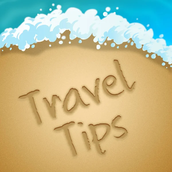 Travel Tips Indicates Tour Hints 3d Illustration — Stock Photo, Image