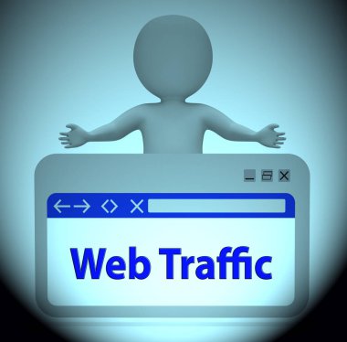 Web Trafik Web Sitesi Optimize Web sayfası temsil eden 3d render