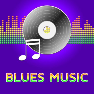 Blues müzik anlamına gelir ses izlemek 3d çizim