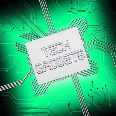 Tech alet gösterir teknoloji Gizmos 3d çizim