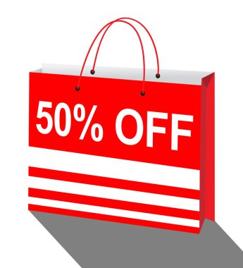Yüzde elli satış % 50 3d resimde gösterilen kapalı