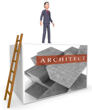 Ressam anlam mimar blok kariyer 3d render