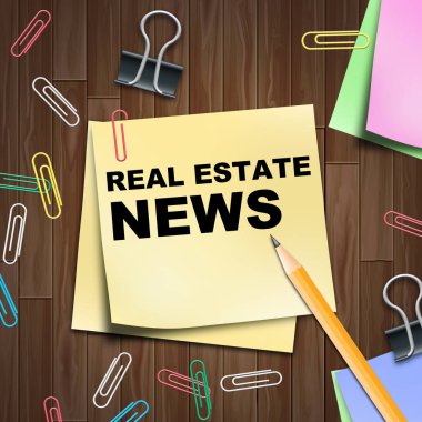 Real Estate News Shows For Sale 3d Illustration clipart