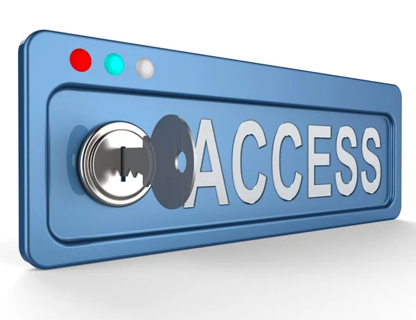 Access Lock Shows Admittance Accessibility 3d Illustration — Stock Photo, Image