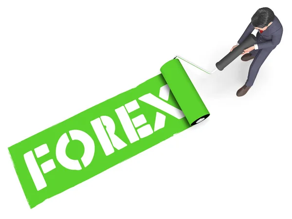 Forex Paint Means Foreign Currency 3d Rendering — Stock Photo, Image