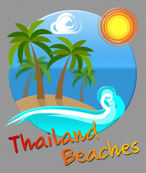Tailândia praias significa mar tailandês e ilhas — Fotografia de Stock