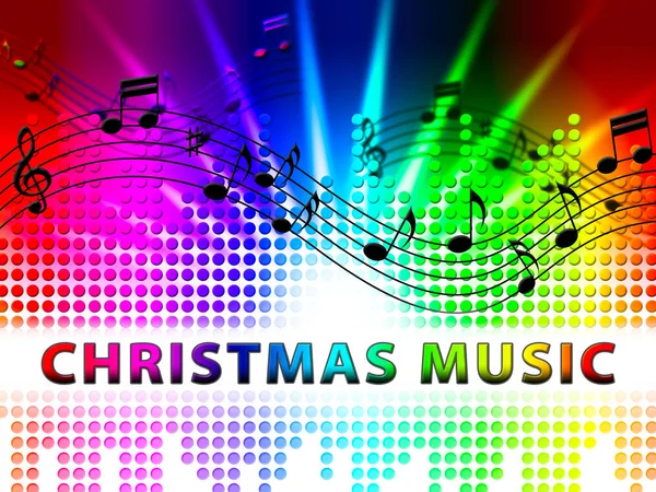 Boże Narodzenie muzyki pokazuje Xmas piosenki dźwięku utworów — Zdjęcie stockowe