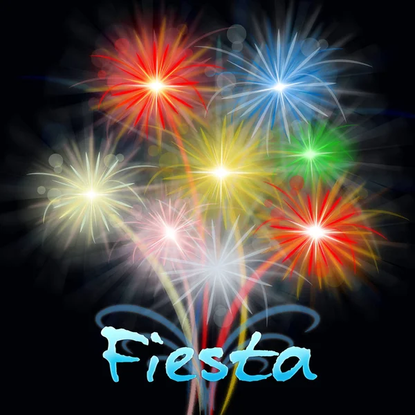 Fiesta fyrverkerier innebär Carnival pyroteknik exploderande Firecrack — Stockfoto