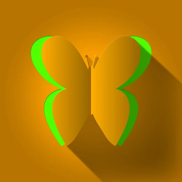 蝴蝶剪影意味着自然蝴蝶 3d 图 — 图库照片