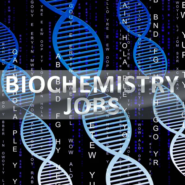 Bioquímica Empregos significa biotecnologia Profissão 3D Ilustração — Fotografia de Stock