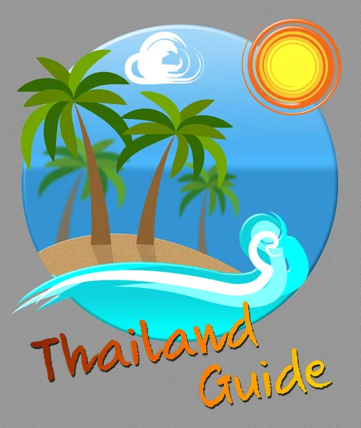 Thailand guide bedeutet asiatischer Reiseführer-Urlaub — Stockfoto