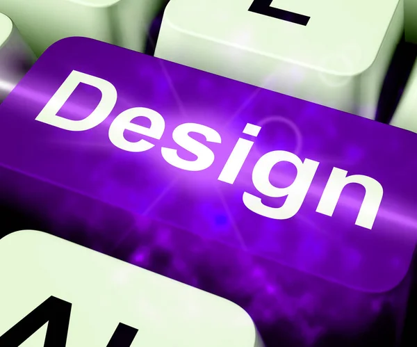 Design Computer Key Meaning Creative Artwork 3d Rendering — Stock Photo, Image