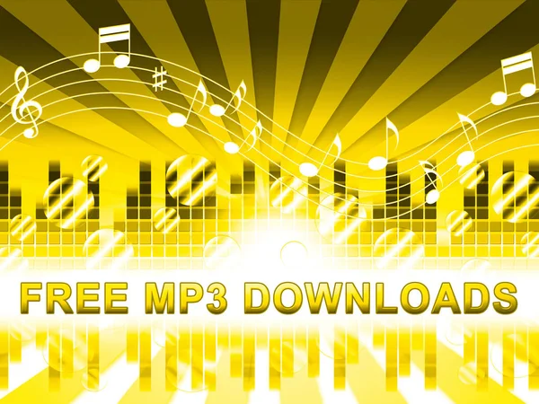 Gratis Mp3 Downloads toont geen kosten muziek — Stockfoto