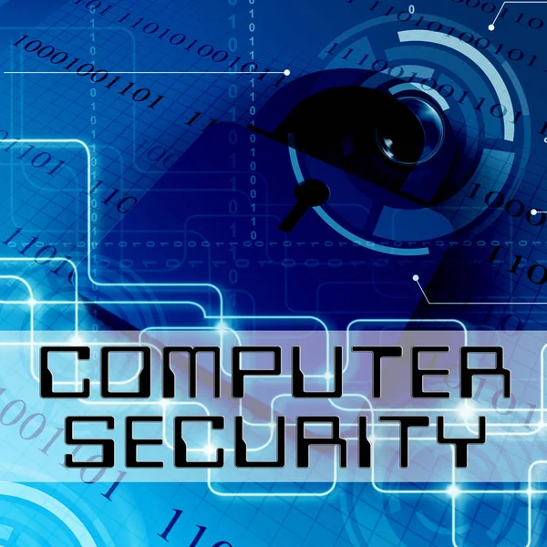 Computer Security Shows Internet Encryption 3d Rendering — Stock Photo, Image