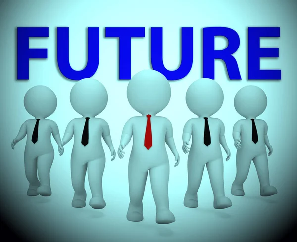 Future Businessmen Means Forecasting Vision 3d Rendering — Stock Photo, Image