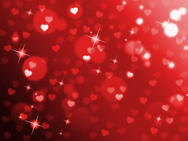 Fundo Copyspace vermelho Representa Dia dos Namorados e Afeição — Fotografia de Stock