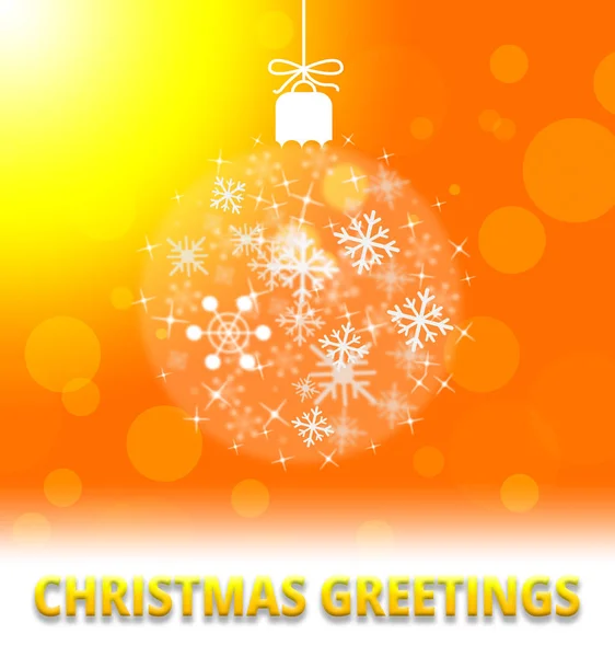 Christmas Greetings Showing Happy Xmas 3d Illustration — Stock Photo, Image