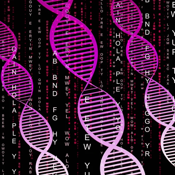 Dna Helix Represents Genetic Chromosome 3d Illustration — Stock Photo, Image