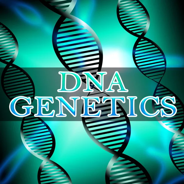 Dna Genetics Shows Biotech Science 3d Illustration — Stock Photo, Image