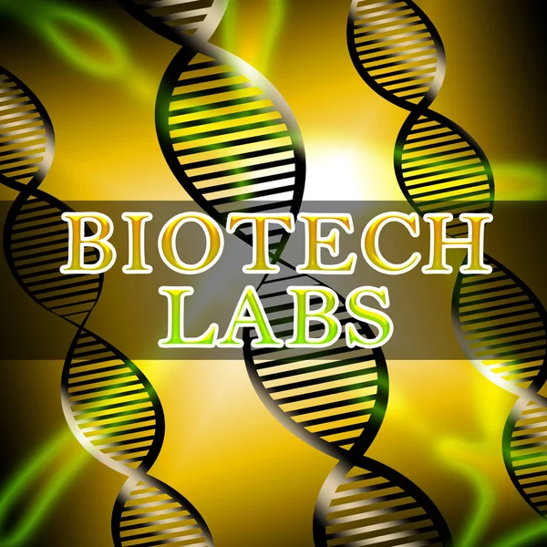 Biotech Labs mostra Dna Labratories ilustração 3d — Fotografia de Stock