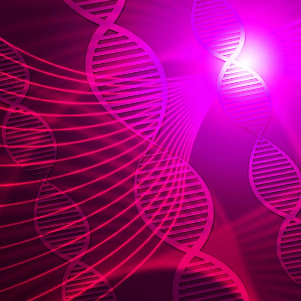 Genetisk Helix som viser bioteknologisk forskning 3d Illustrasjon – stockfoto
