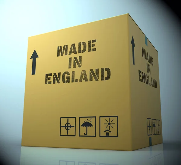 Made In England Meaning British Product 3d Rendering — Stock Photo, Image