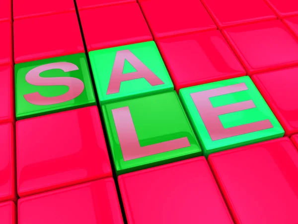 Sale Blocks Represents Bargain Offers 3d Illustration — Stock Photo, Image