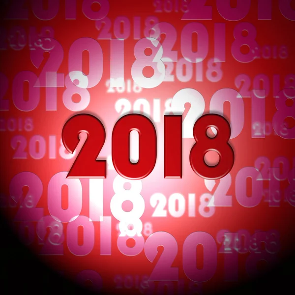 İki bin sekiz 2018 yeni yıl gösterir — Stok fotoğraf