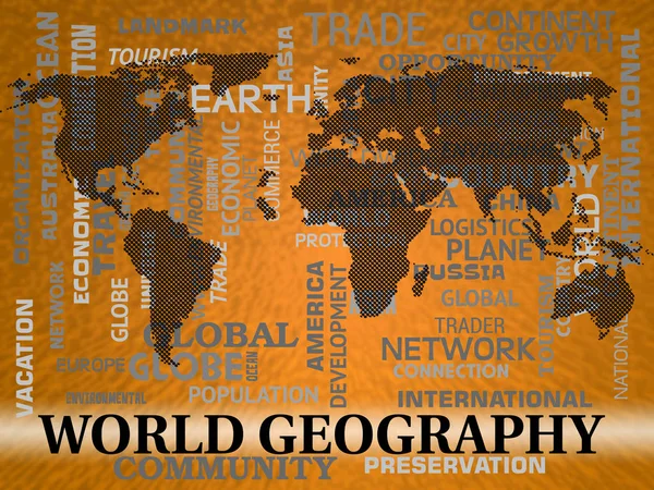 World Geagraphy mostra estudo global ou internacional — Fotografia de Stock