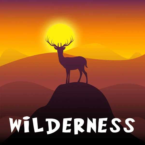 Wilderness Stag Shoots Wild Environment 3d — стоковое фото