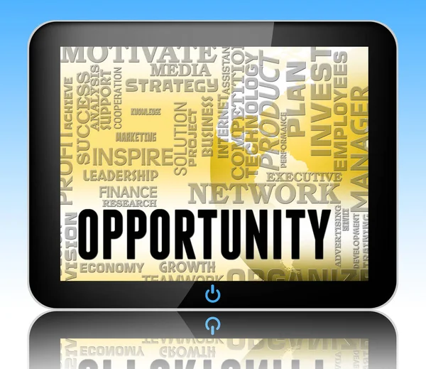 Opportunity Words Show Business Possibilities 3d Illustration — Stock Photo, Image