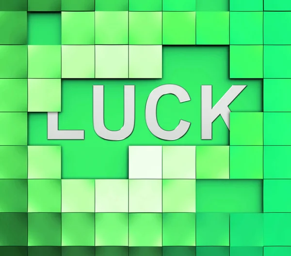 Luck Word Shows Risk Fortunes And Chances — Stock Photo, Image