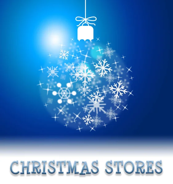 Christmas Stores Shows Xmas Shop Online Buys — Stock Photo, Image