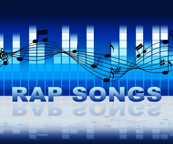Músicas de rap significa barras de cuspir e músicas acústicas — Fotografia de Stock