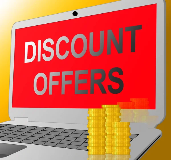Discount Offers Shows Sale Promo 3d Illustration — Stock Photo, Image