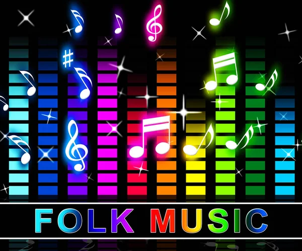 Folk Music Means Country Ballards And Soundtrack — Stock Photo, Image