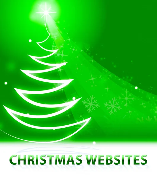 Christmas Websites Shows Xmas Sites 3d Illustration — Stock Photo, Image