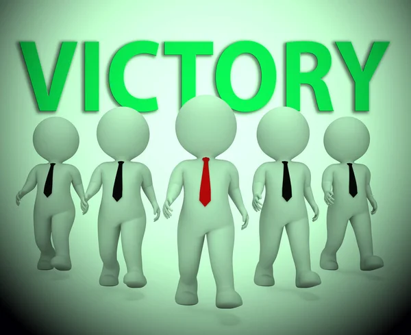 Victory Businessmen Indica Victorious Victorious Victors 3d Rendering —  Fotos de Stock