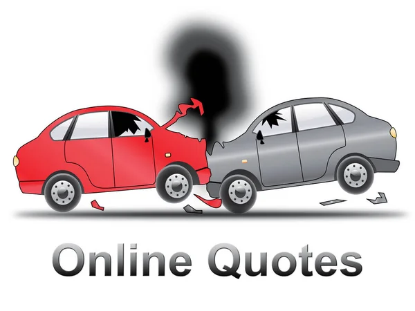 Online nabídek se zobrazí Car Policy 3d ilustrace — Stock fotografie