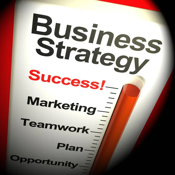 Business Strategy Success Showing Vision 3d Rendering — Stock Photo, Image